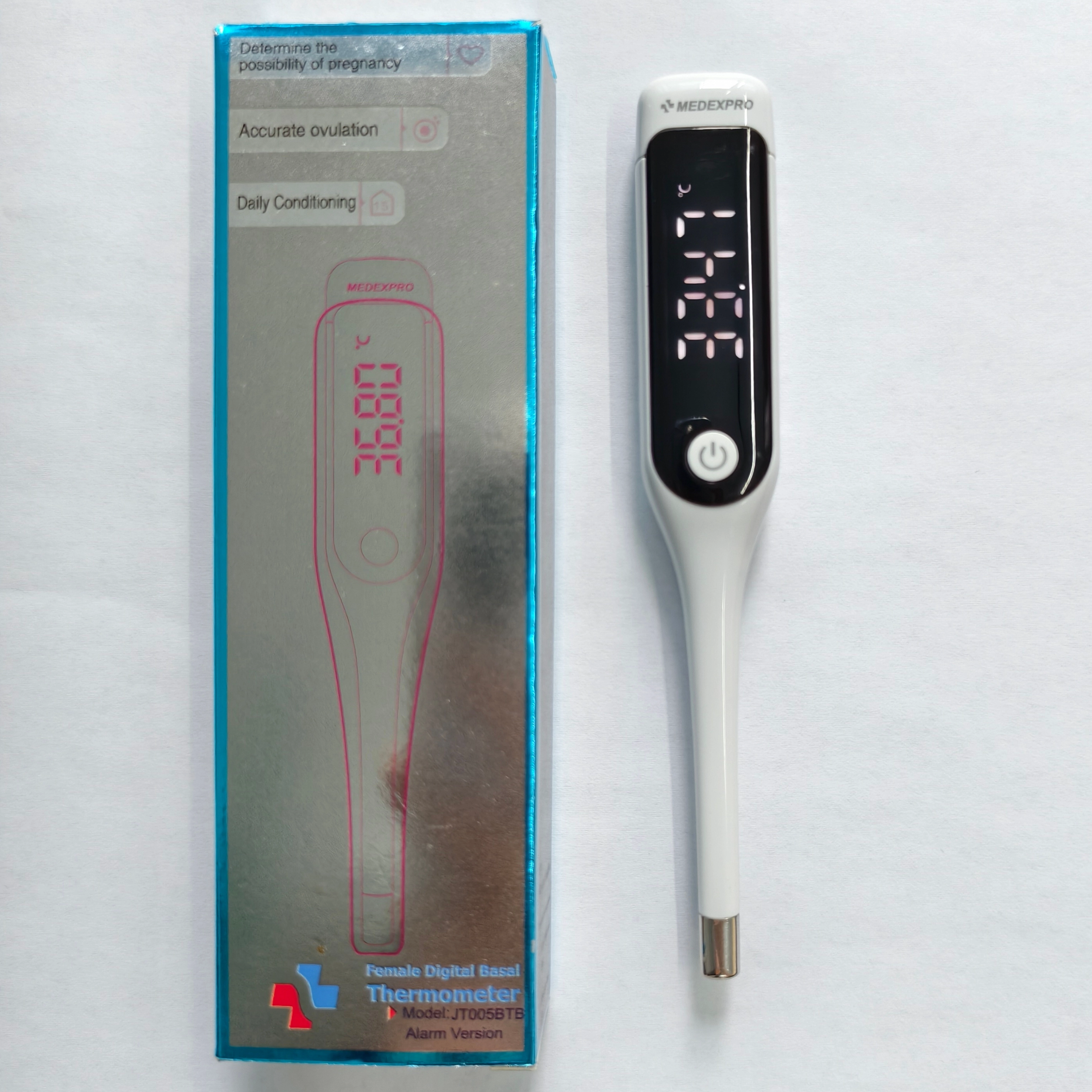 Bluetooth LED Large Screen Basal Body Thermometer Waterproof Electronic Ovulation Thermometers High Precision Type-C Charging - COPY - 2jj2oq