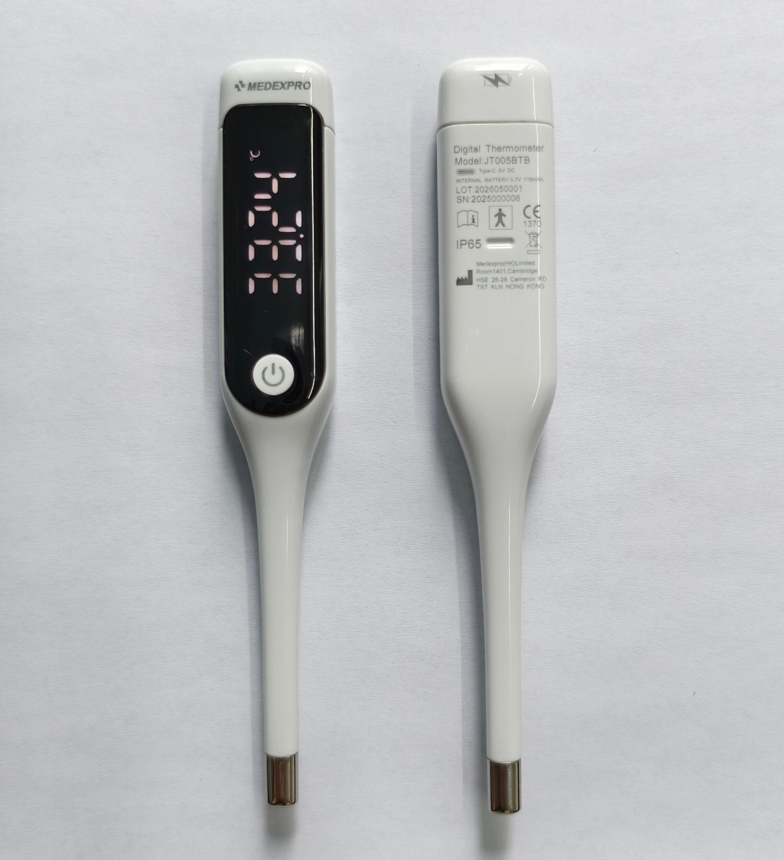 Bluetooth LED Large Screen Basal Body Thermometer Waterproof Electronic Ovulation Thermometers High Precision Type-C Charging - COPY - 2jj2oq