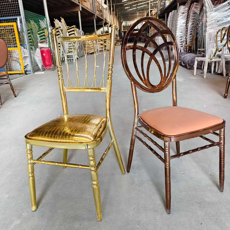 Modern Wholesale Outdoor Metal Furniture Stackable Design for Dining and Living Room for Wedding Parties and Events