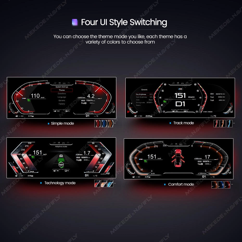 Compteur de vitesse de tableau de bord LCD 12.3 pouces, groupe numérique pour BMW série 5 E60 E61 E63 E64 CCC CIC