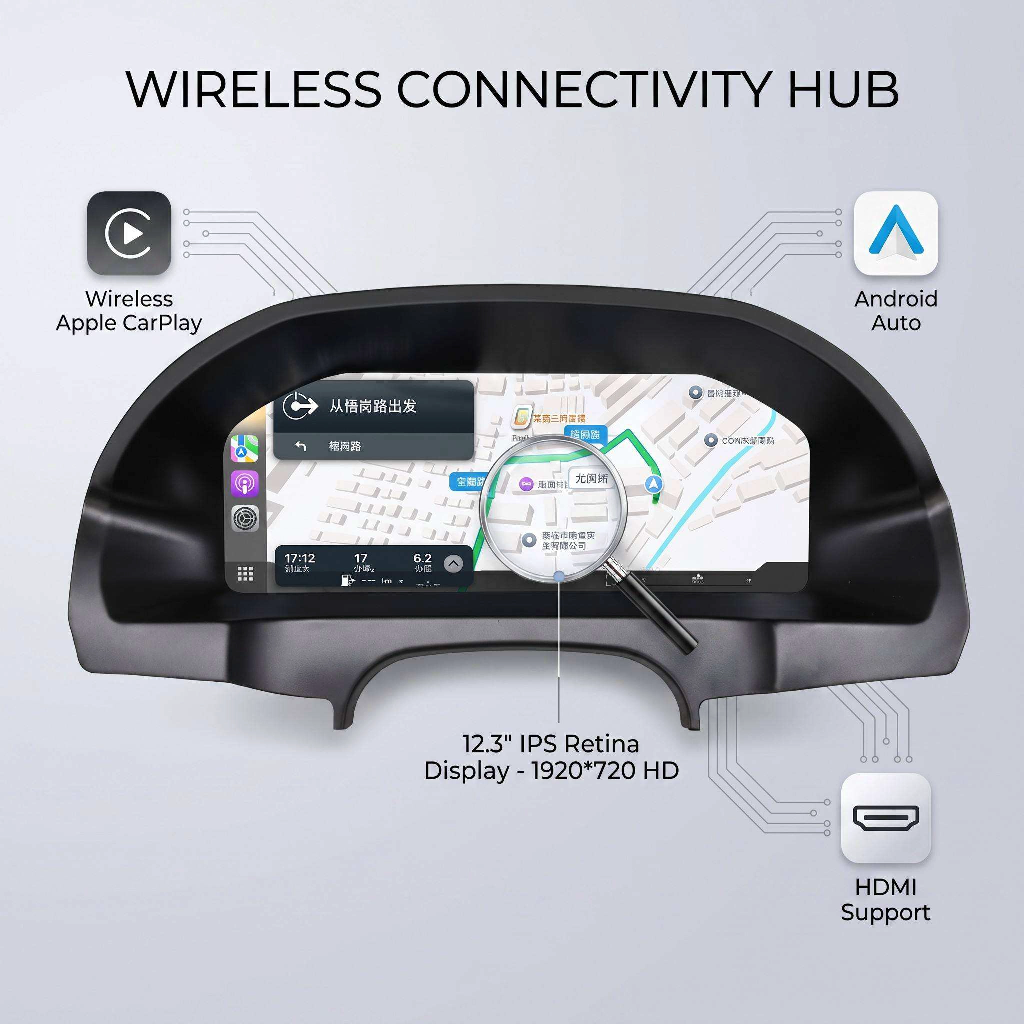 For Mercedes C207 LCD Instrument Cluster Digital Dashboard Virtual Cockpit Smart Digital Cluster Car Dashboard Display