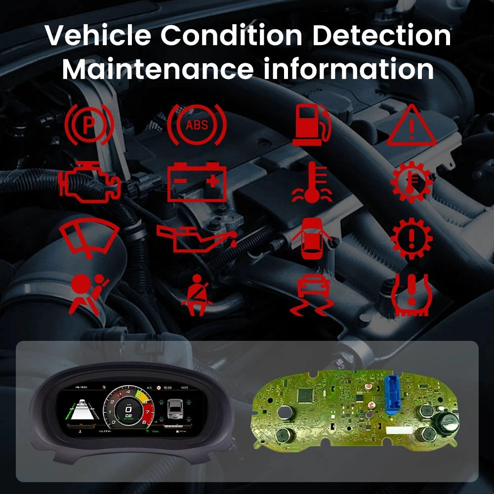 10.25 Inch LCD Dashboard Car for VW Volkswagen Golf 7 2006 Digital Cluster Auto Speedometer Virtual Cockpit Monitor New Upgrade