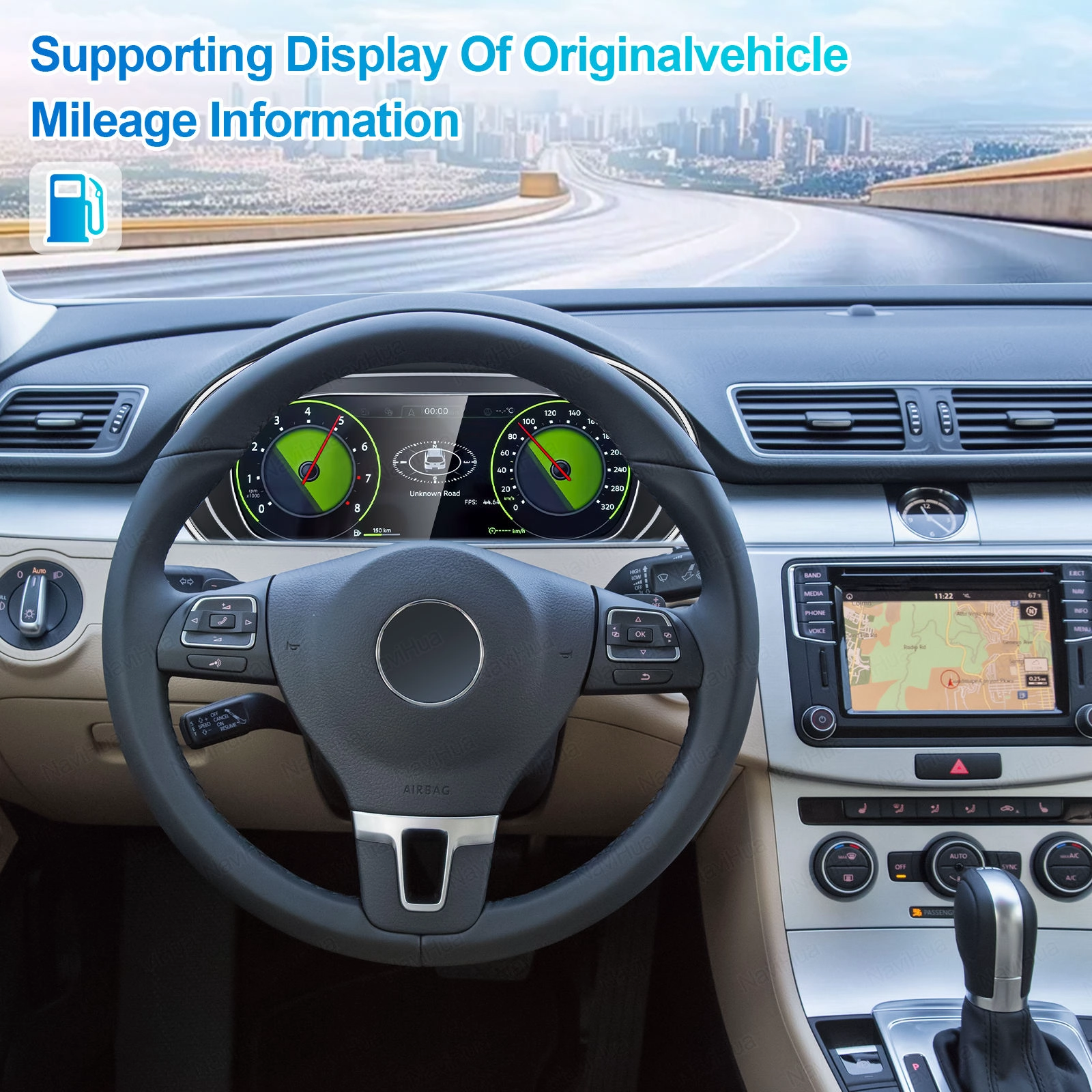 Panel de instrumentos digitales para automóvil para cabina virtual VW POLO 2009-2016