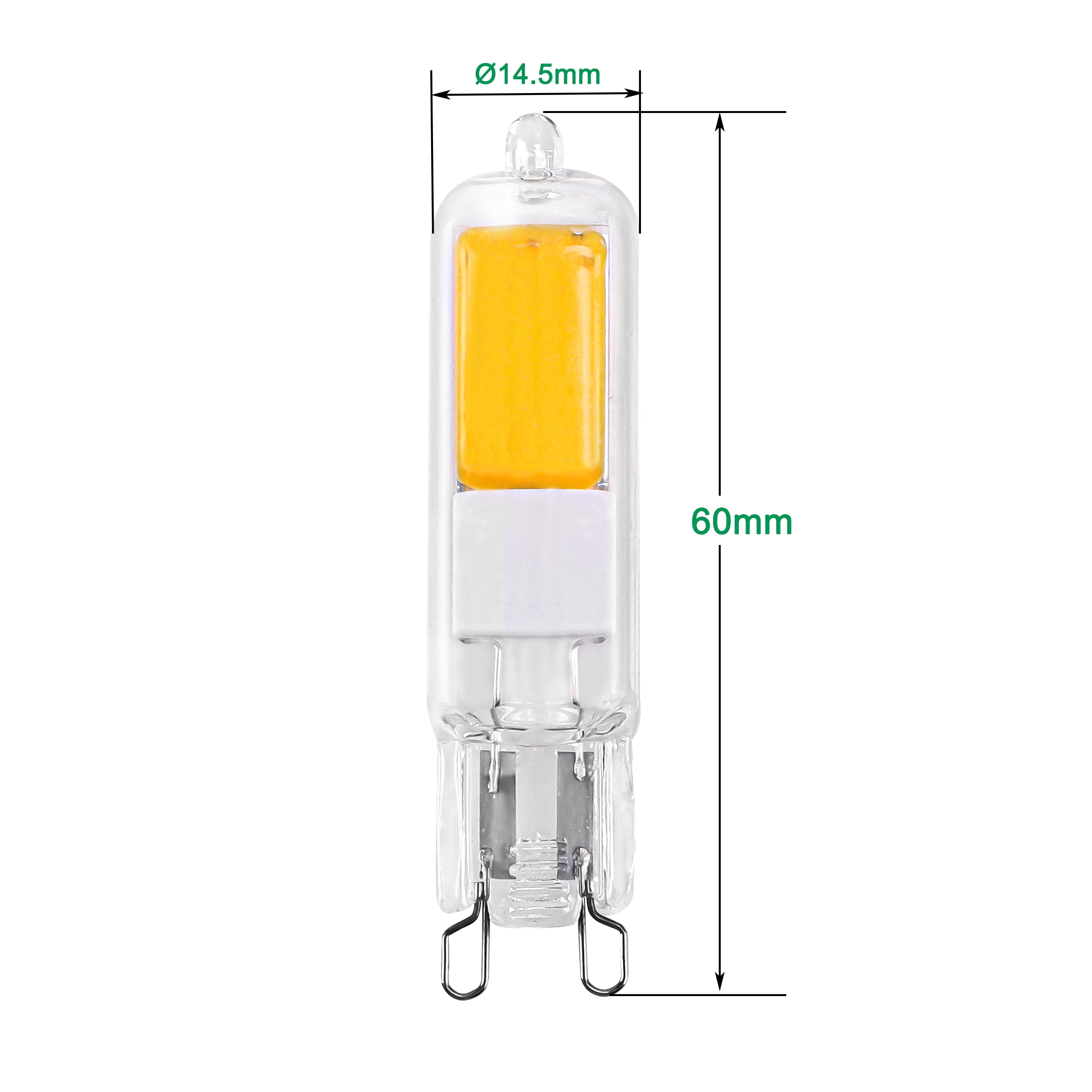 Helglas G9 LED-lampor 4W Inget flimmer Ej dimbar