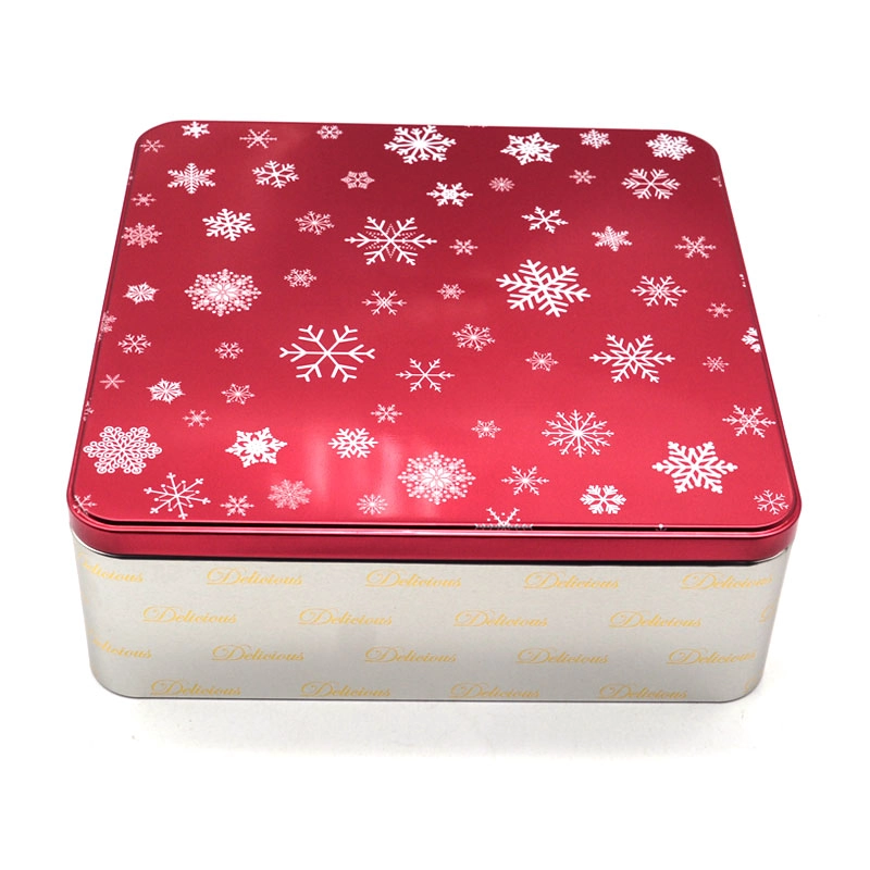 China Square Christmas candy tin box manufacturer