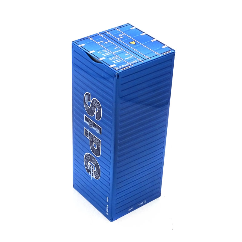 China Creative Shipping Container Model Metal Tin Storage Box Container With Lid manufacturer