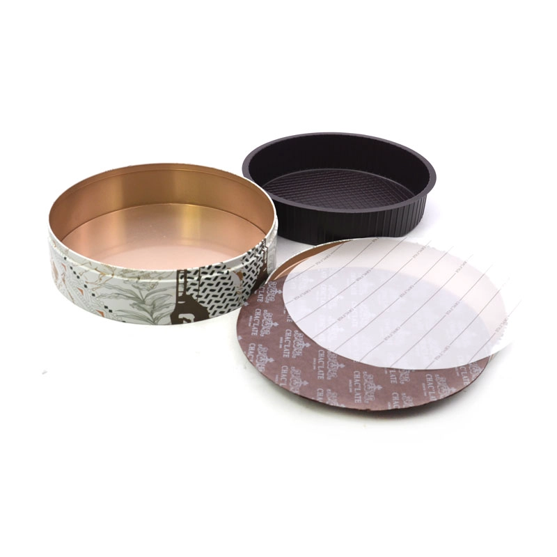 porcelana La aduana redonda de la caja de regalo de los dulces del chocolate imprimió la caja de la lata del metal del almacenamiento de la galleta de la comida fabricante