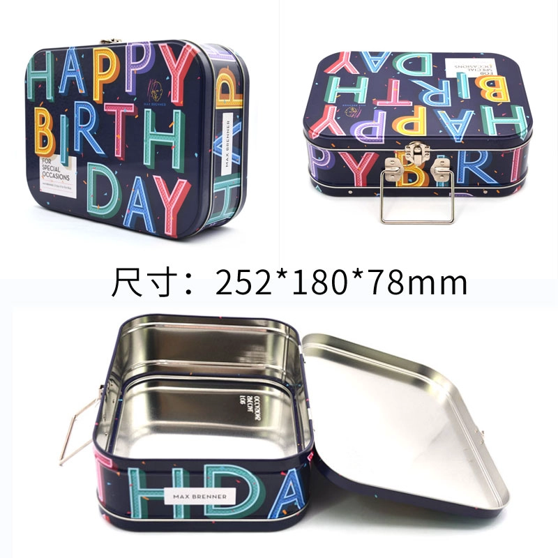 China Custom Chocolate Gift Handle Tin Box manufacturer