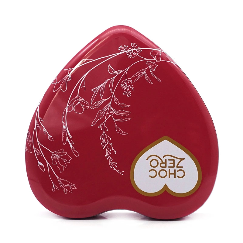China Custom Heart Shape Chocolate Tin Box for Valentine's Day manufacturer