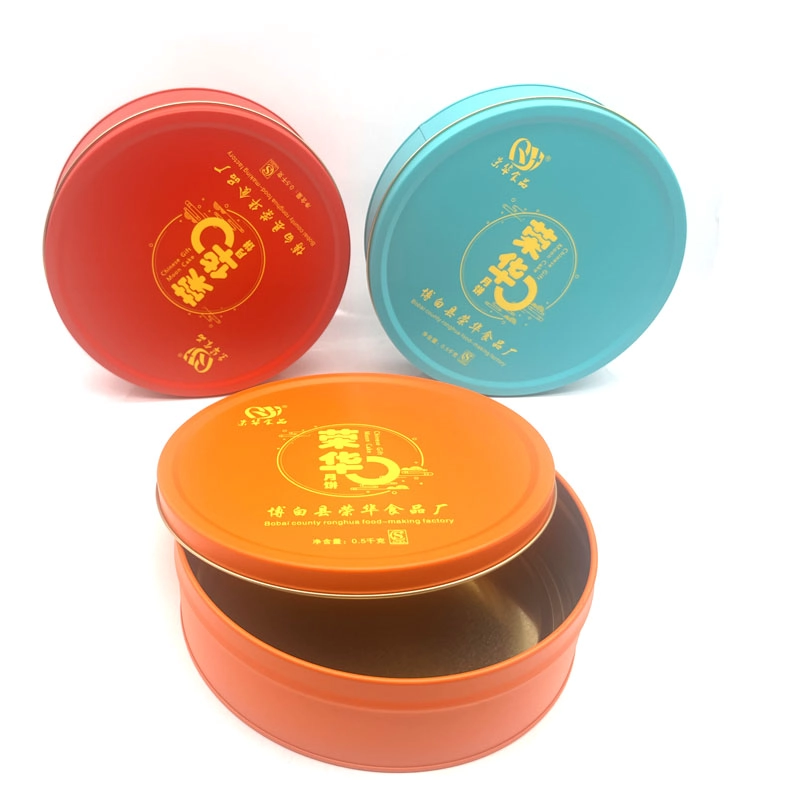 Gâteau personnalisé Round Tin Box Luxury Birthday Mardid Gâteau de mariage peut avec couvercle pour la cuisson