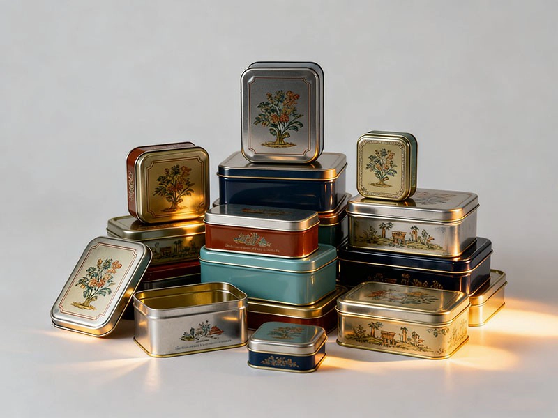Envases de regalo de hojalata de metal reutilizables para un valor de marca sostenible