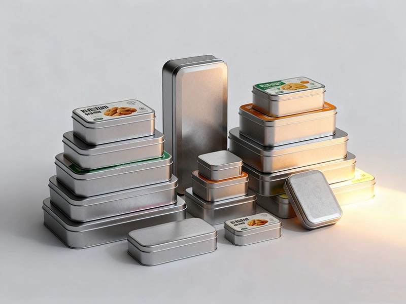 Envases de hojalata ecológicos para accesorios de oficina creativos