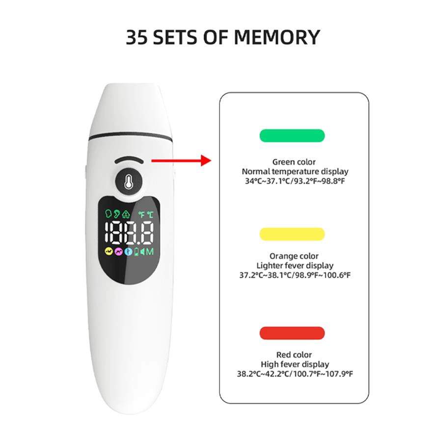 Elektronisches medizinisches Baby Digitales Thermometer Infrarot -Stirnohr -Ohr -Thermometer