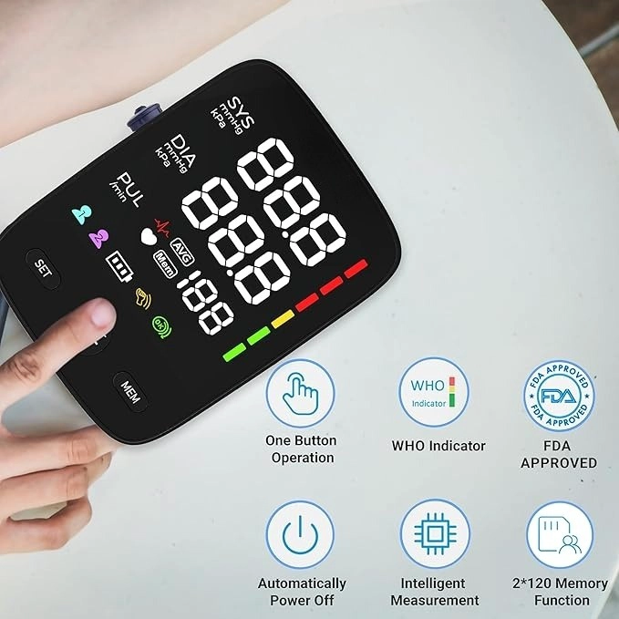 Перезаряжаемая верхняя рука USB Wi -Fi Кровяное давление в больнице больницы цифровой машины