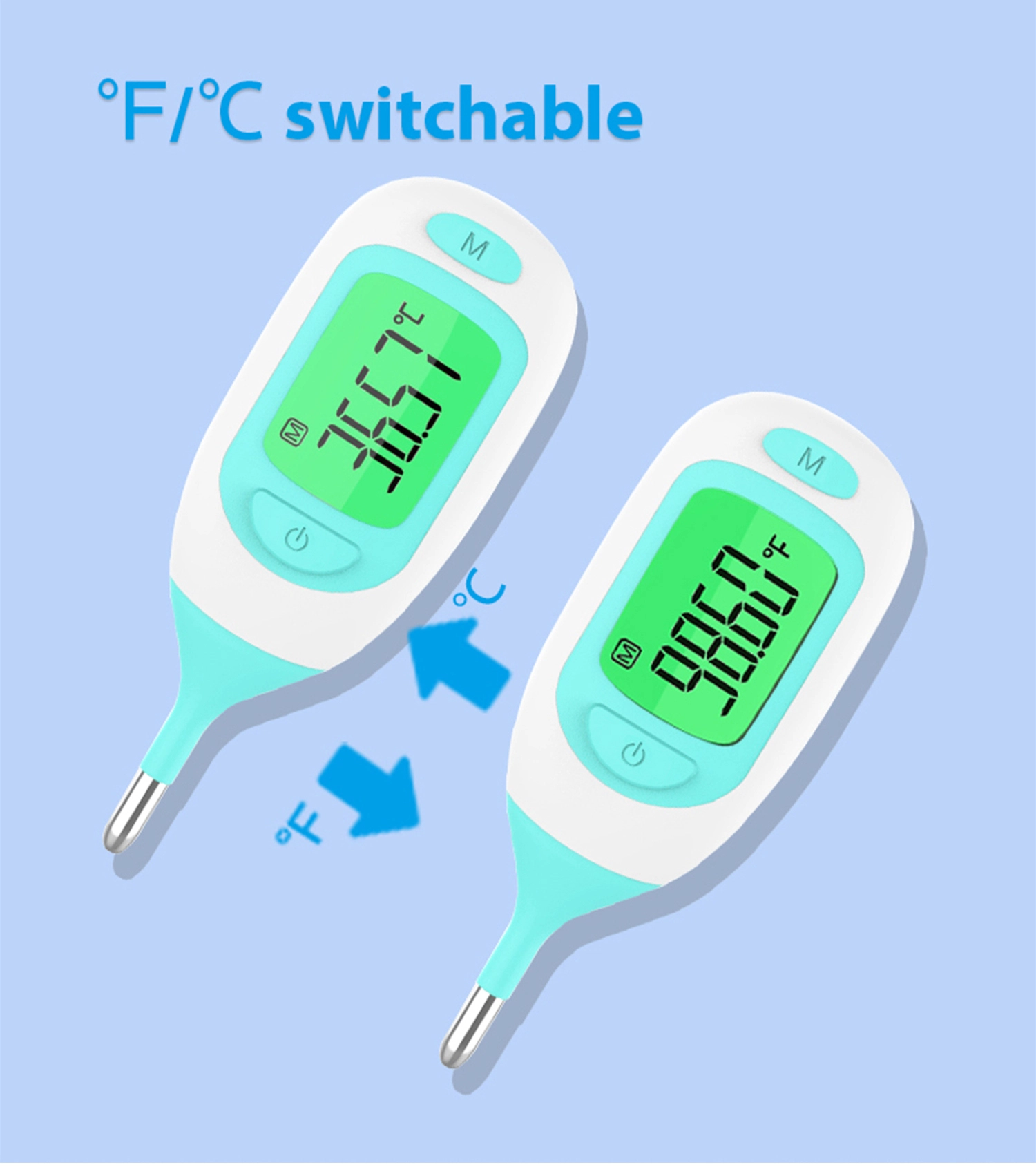 CE MDR 承認の電子接触口腔柔軟体温計