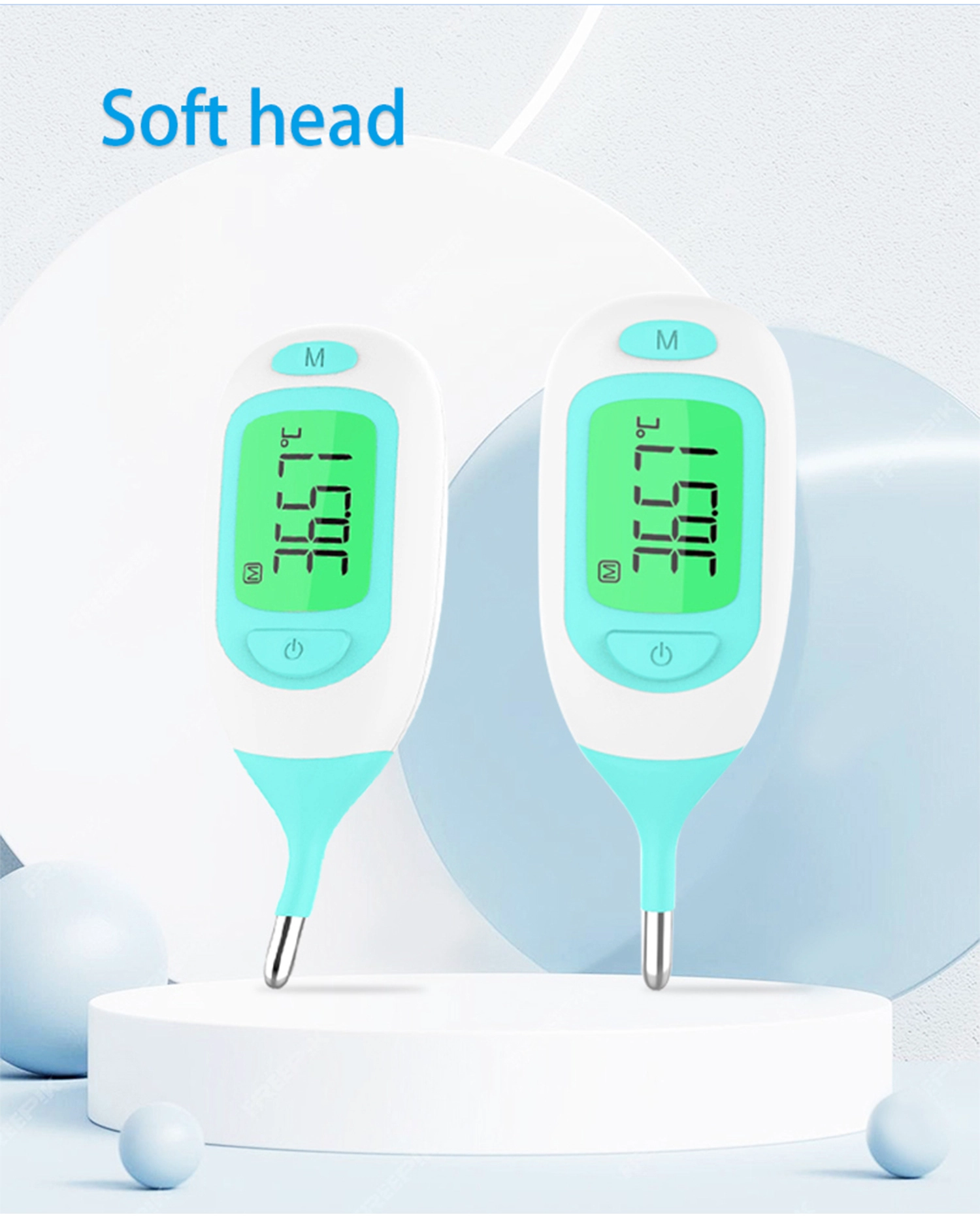 CE MDR 承認の電子接触口腔柔軟体温計