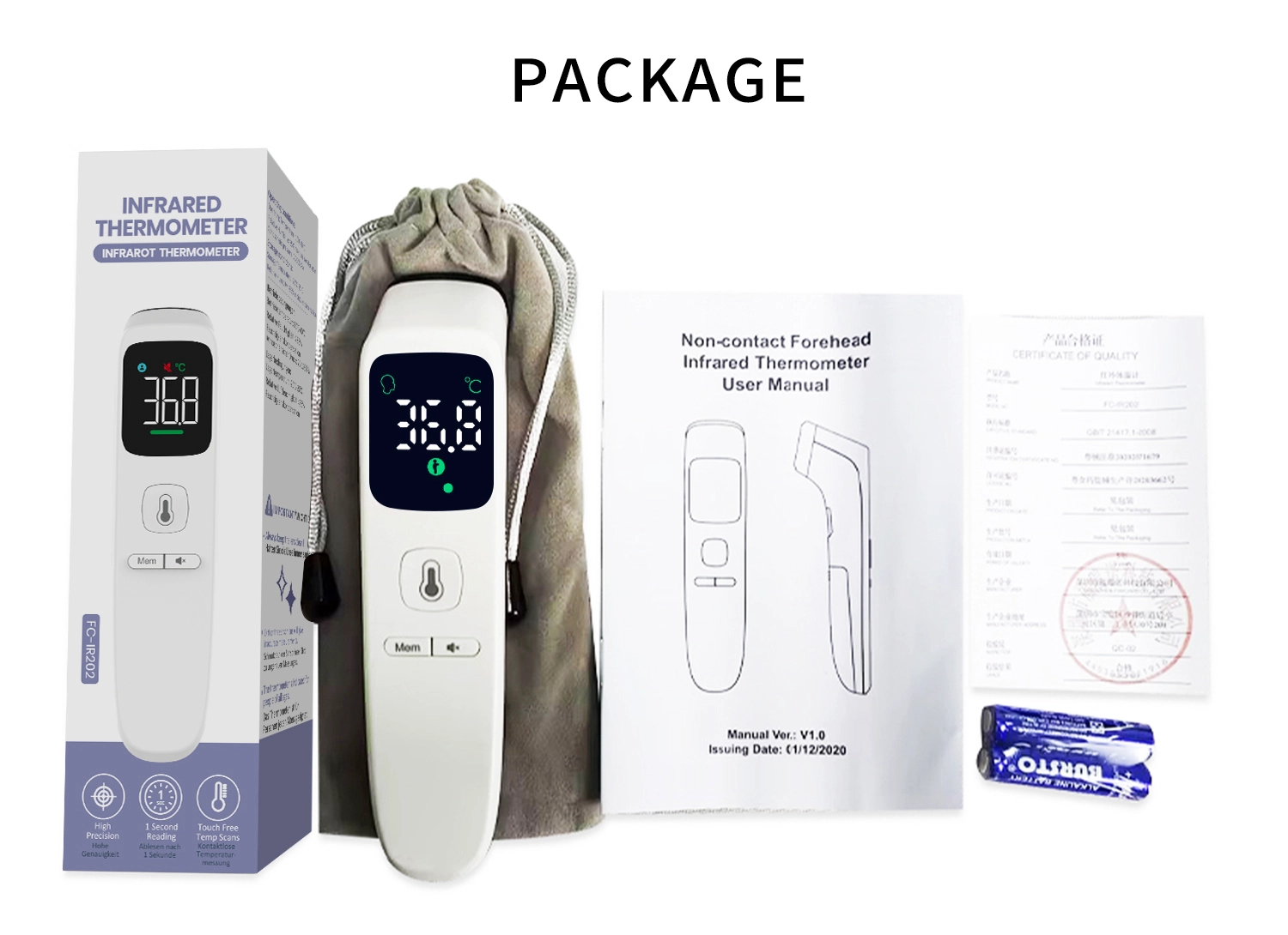 Household Medical Devices Factory, Termometro Digital Infrared Thermometer, Baby Forehead Thermometers Supplier, China Forehead Thermometers Supplier