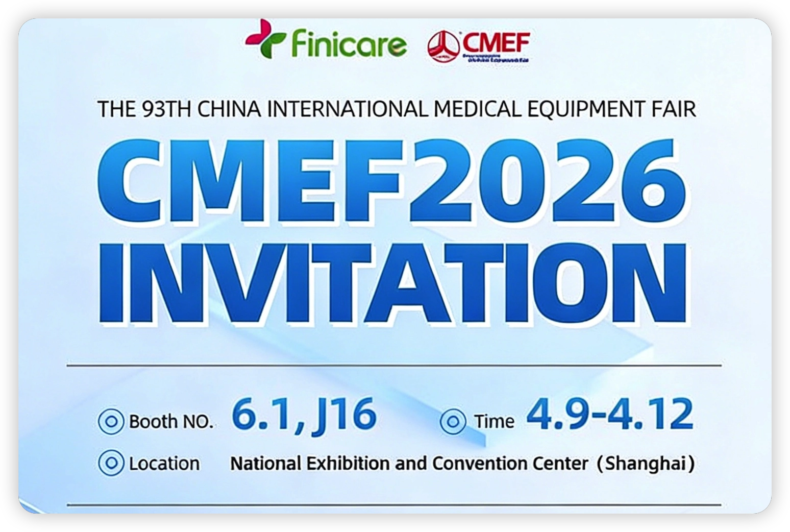 Wir stellen auf der CMEF 2026 aus – Besuchen Sie uns!