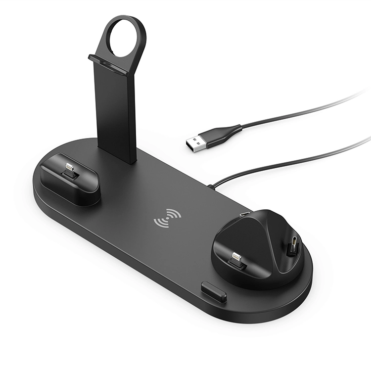 China Amazon multifuncional 4 - in - 1 estação de carregamento sem fio para telefones celulares, adequado para carregamento sem fio de telefones Apple, AirPods e Apple Watch fabricante