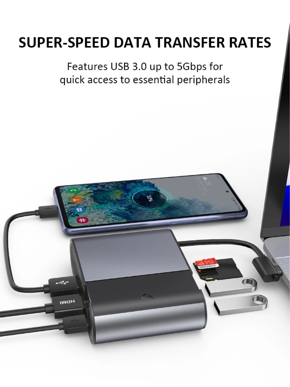 Cina Docking station da tavolo pieghevole per iPhone 15 | Produttore di display HDMI 4K e hub di ricarica rapida produttore