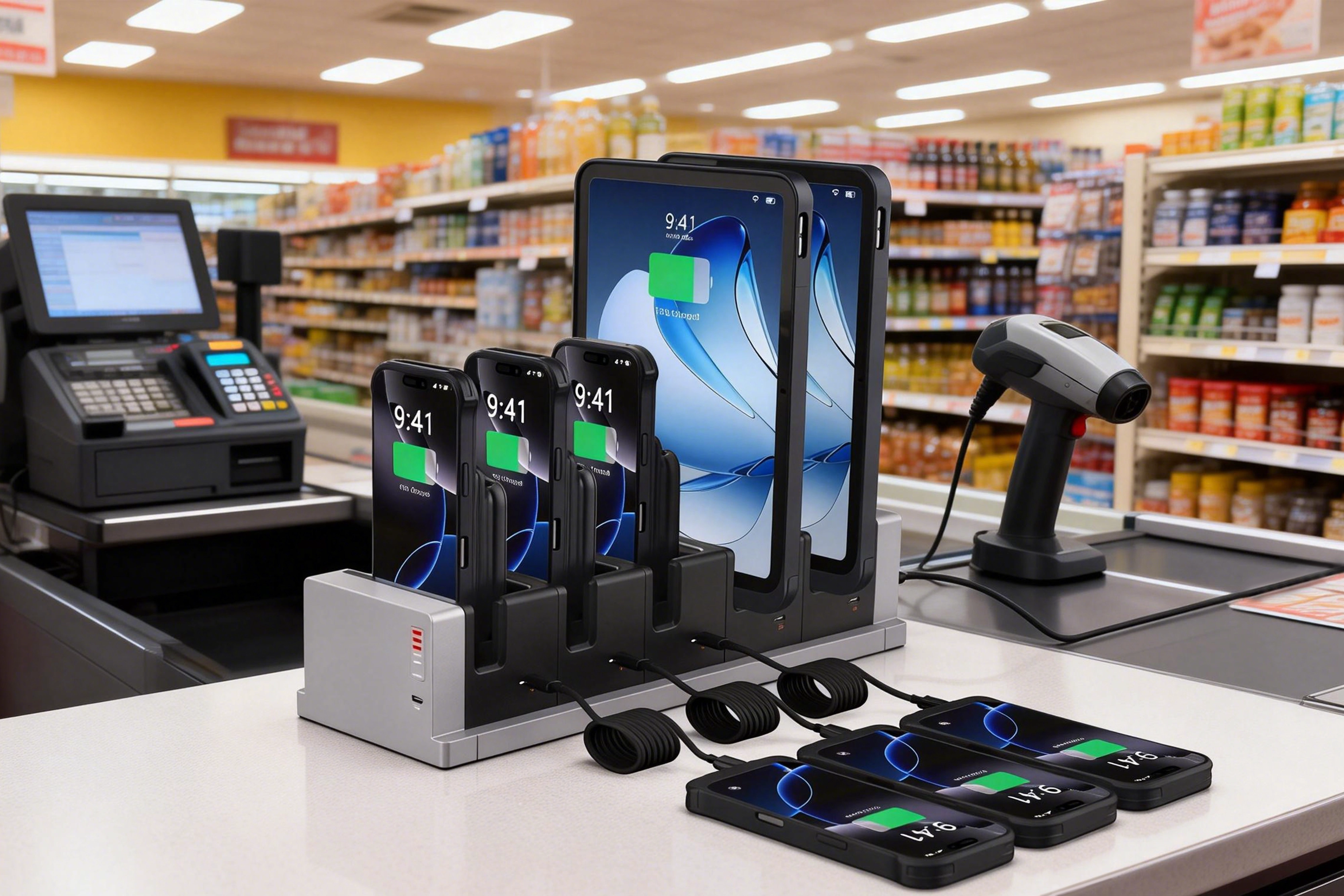 Tablet-Ladestation für Einzelhandels- und POS-Umgebungen
