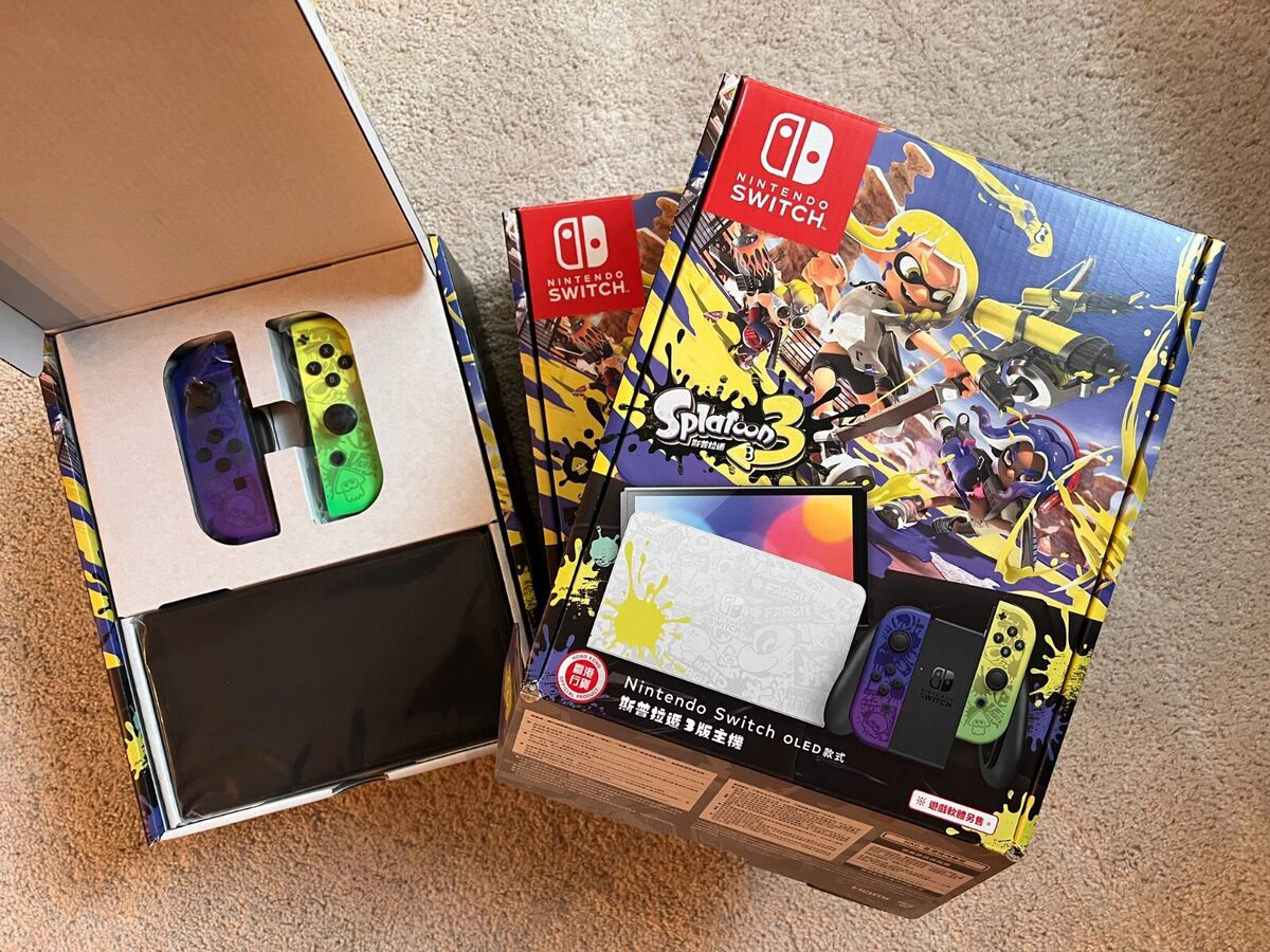 Nintendo Switch Oled Splatoon 3 Unboxing