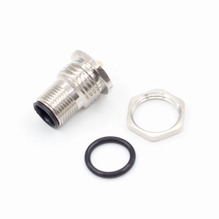 M12 3 4 5 6 8 12 17 pin male female front or rear panel mount connector