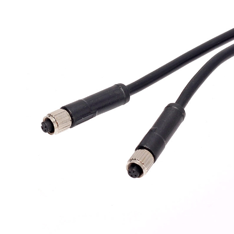 M5 A-Coding Male Female 3 Pin 4 Pin Prosto Lub Prawy Kąt 90 Stopni Kabel PVC PUR