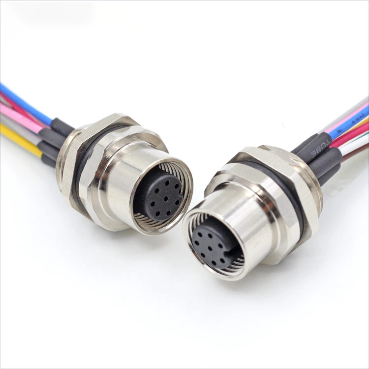 M12 8 pin male to female right angle cables