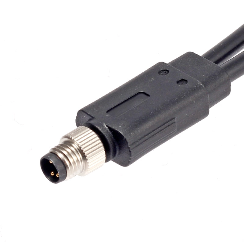 M8 3 4 5 6 8-pin Vrouwelijke Y Splitter-kabel-x-Geslacht: mannelijk of vrouwelijkAantal contacten: 3 4 5 6 8 PINCodering: A / B / D-codeTermination: SolderenOriëntatie: rechte of rechte hoekKabellengte: vanaf het verzoek van de klantBuitenkabelhuls: