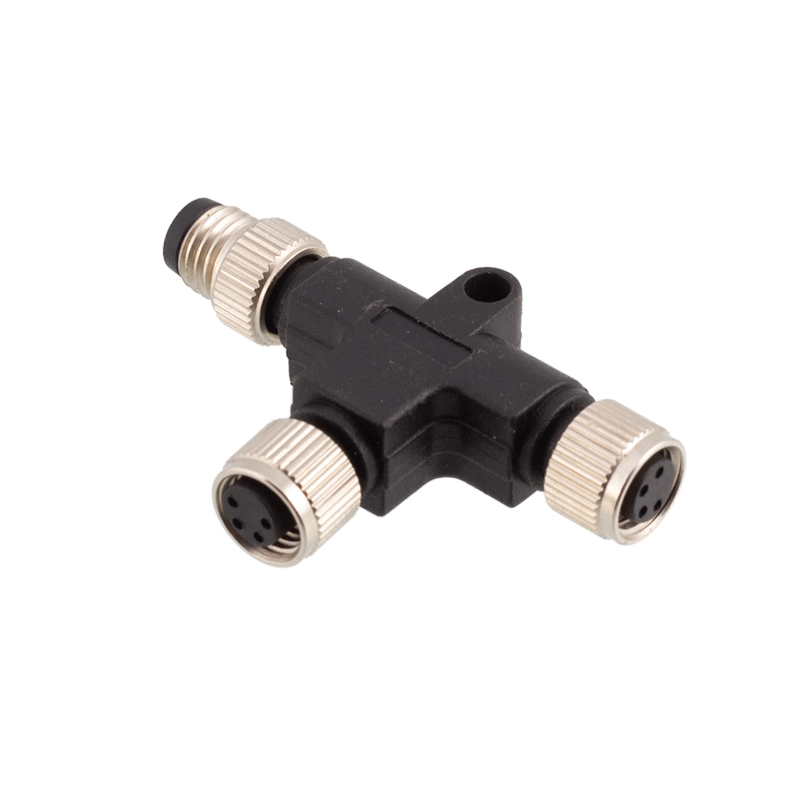 M8 3 4 5 pin male to female T splitter connector