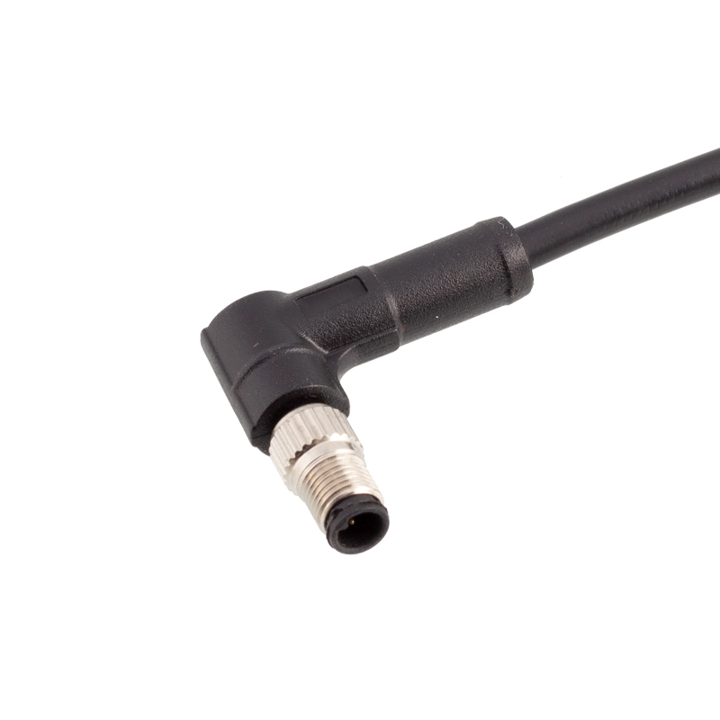 M5 A-coding 3 4 pin right angle cable