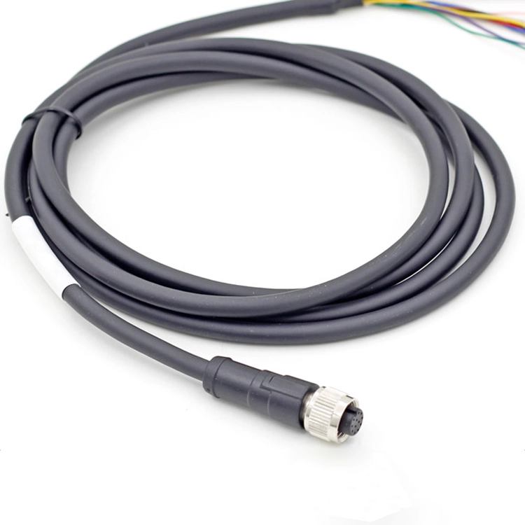 M12 12 pole female open ended cable