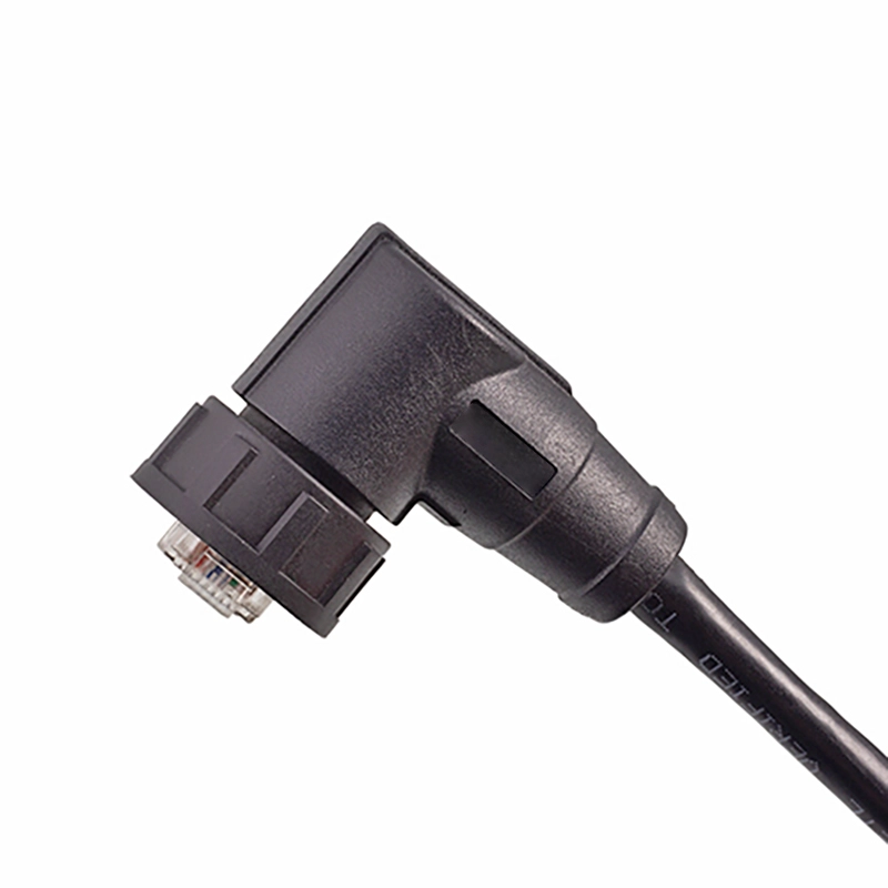 RJ45 connector CAT5e CAT6a right angle plug