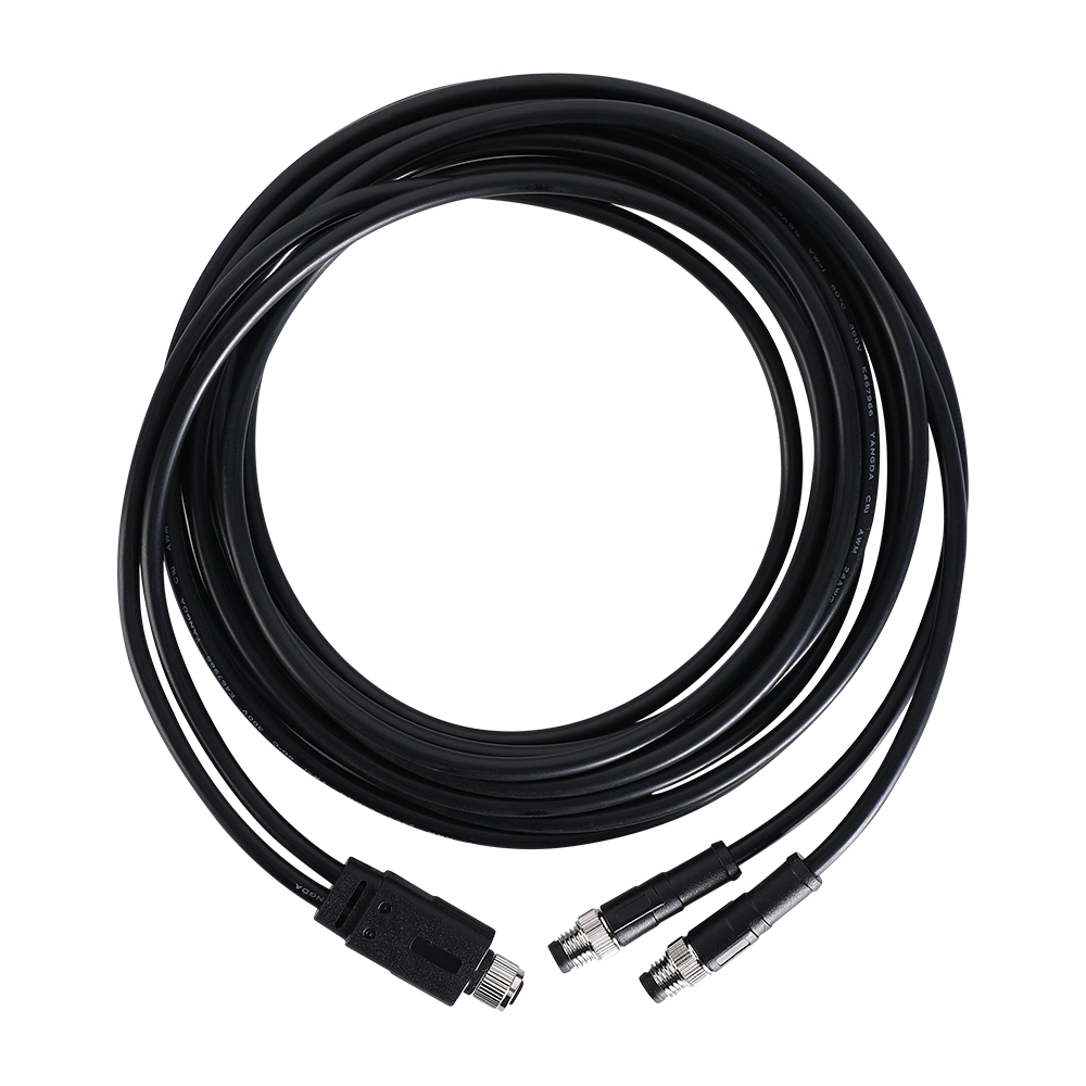 M8 4kolíkový kabel samice na dva konektory samec y