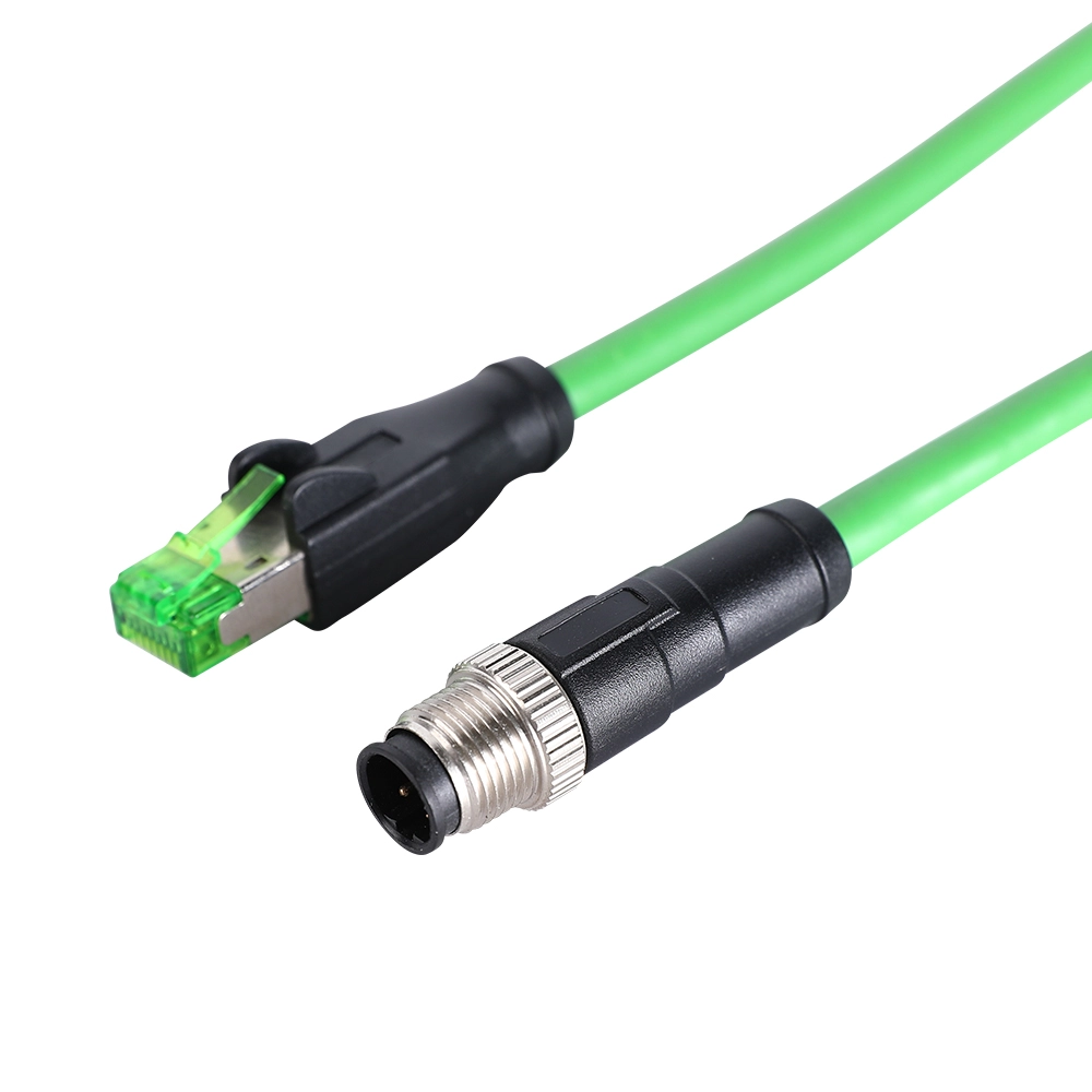 M12 4-polig D-codiert auf RJ45-Profinet-Kabel