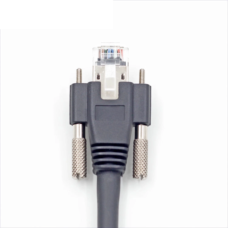 GIGE Průmyslová kamera Ethernetový kabel cat6A síťový SFTP RJ45 8P s kabelem se zámkovým šroubem