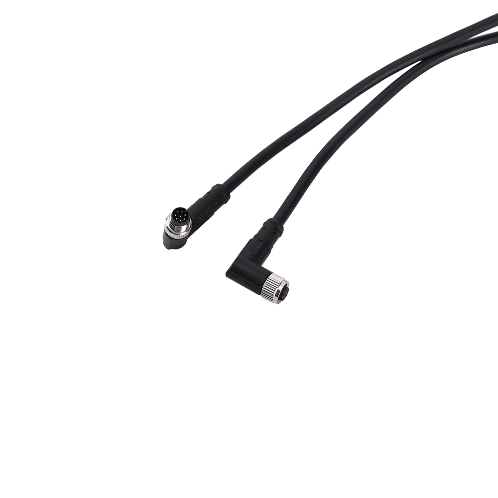 M12 M8 1 to 4 splitter coiled cable
