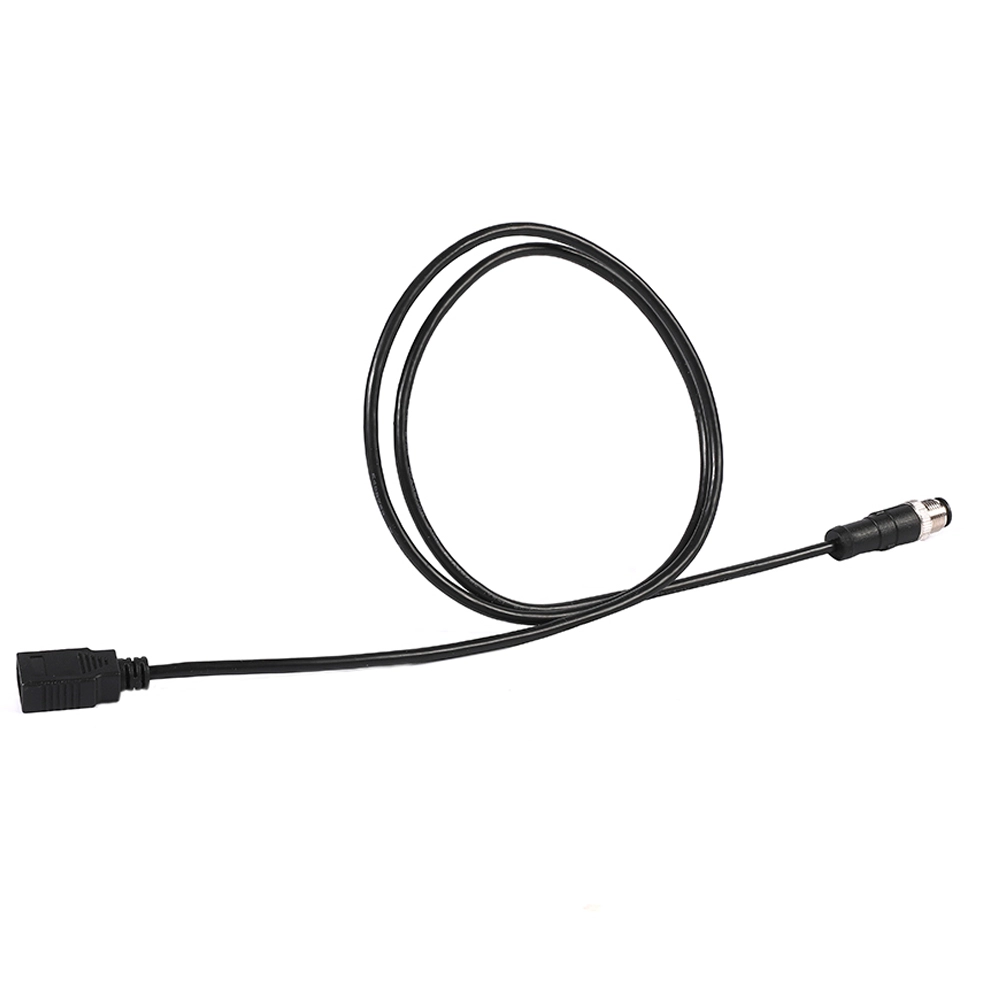 M12 4 pin to usb female plug shielded cable