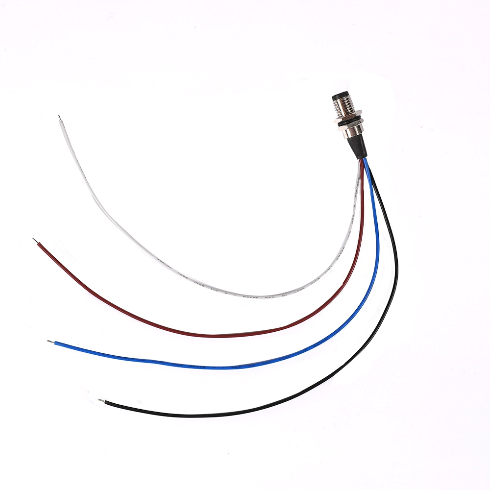4-poliger M8-Stecker für Frontplattenmontage, Kabel 0,3 m