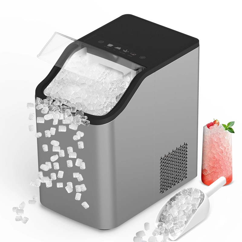 Macchina per il ghiaccio domestica portatile elettrica intelligente in acciaio inossidabile