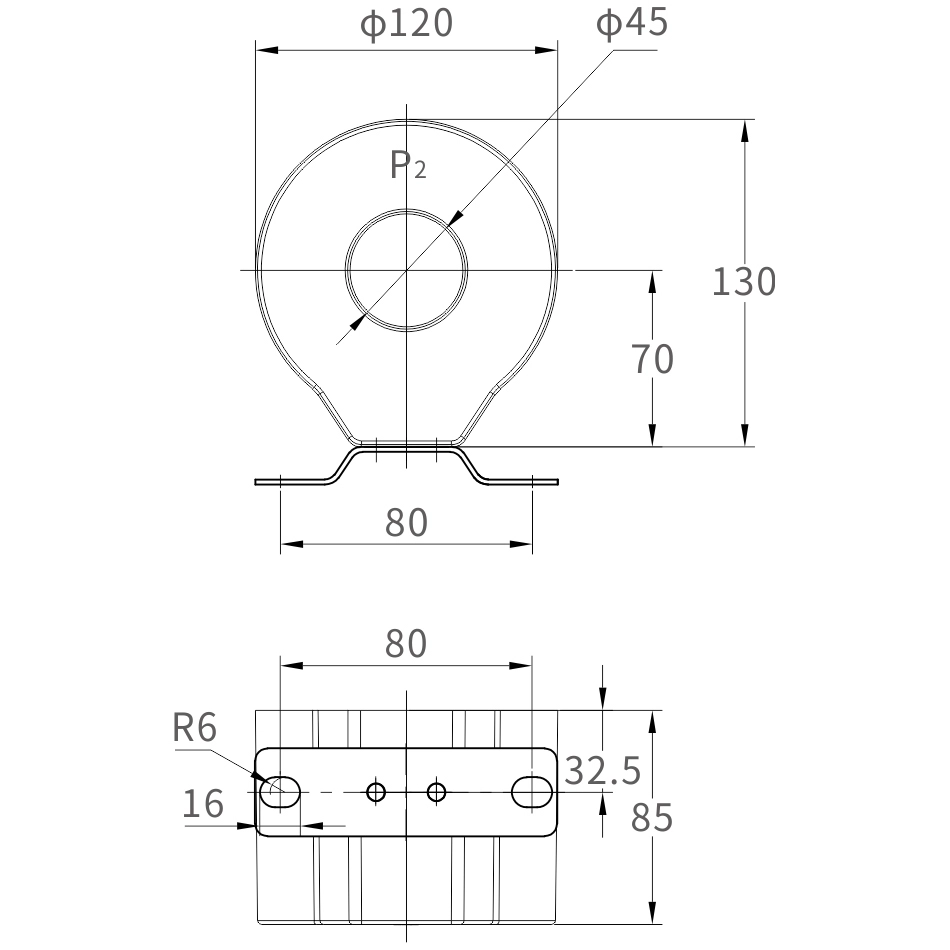 China LDZC-Φ45/Φ120*H Type Current Transformer Specifications and Dimensions  manufacturer