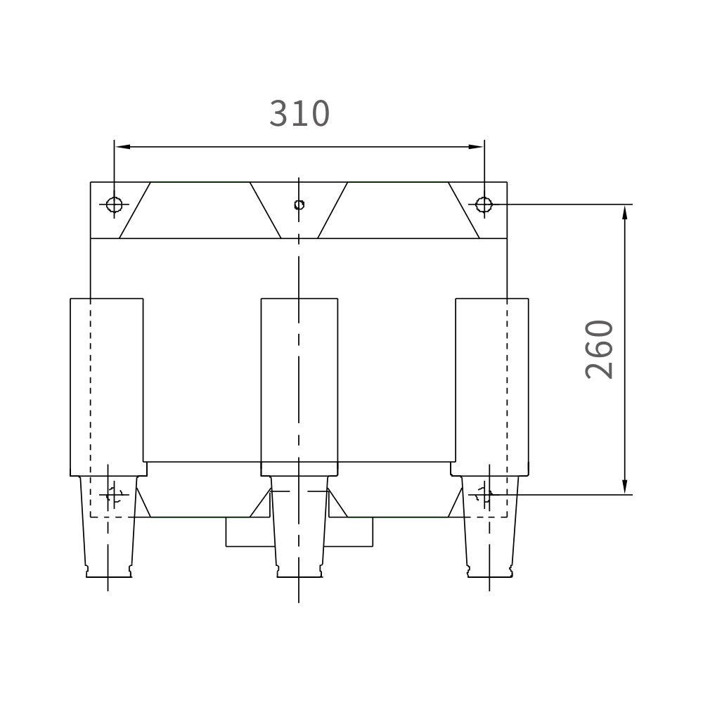 JSZV16-10R Three-phases Three-poles Voltage Transformer for RMU
