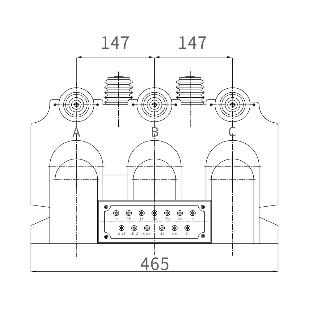 JSZW-10RF Three-phases Five-poles Voltage Transformer for RMU