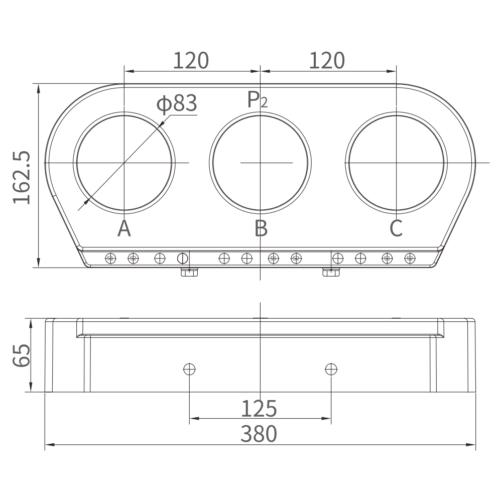 LSY120-Φ82-H Current Transformer Specifications and Dimensions