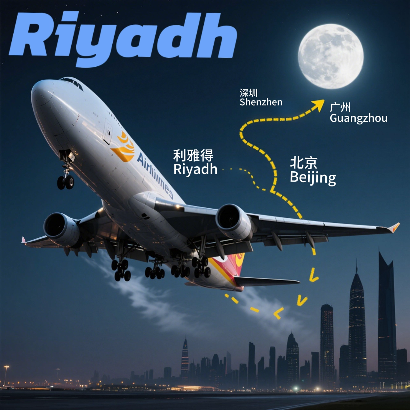 China to Riyadh Air Express Line
