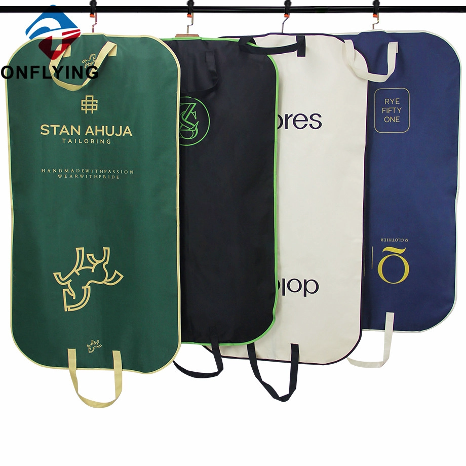 High Quality Custom Garment Bags Navy Oxford Suit Covers Factory Supplier