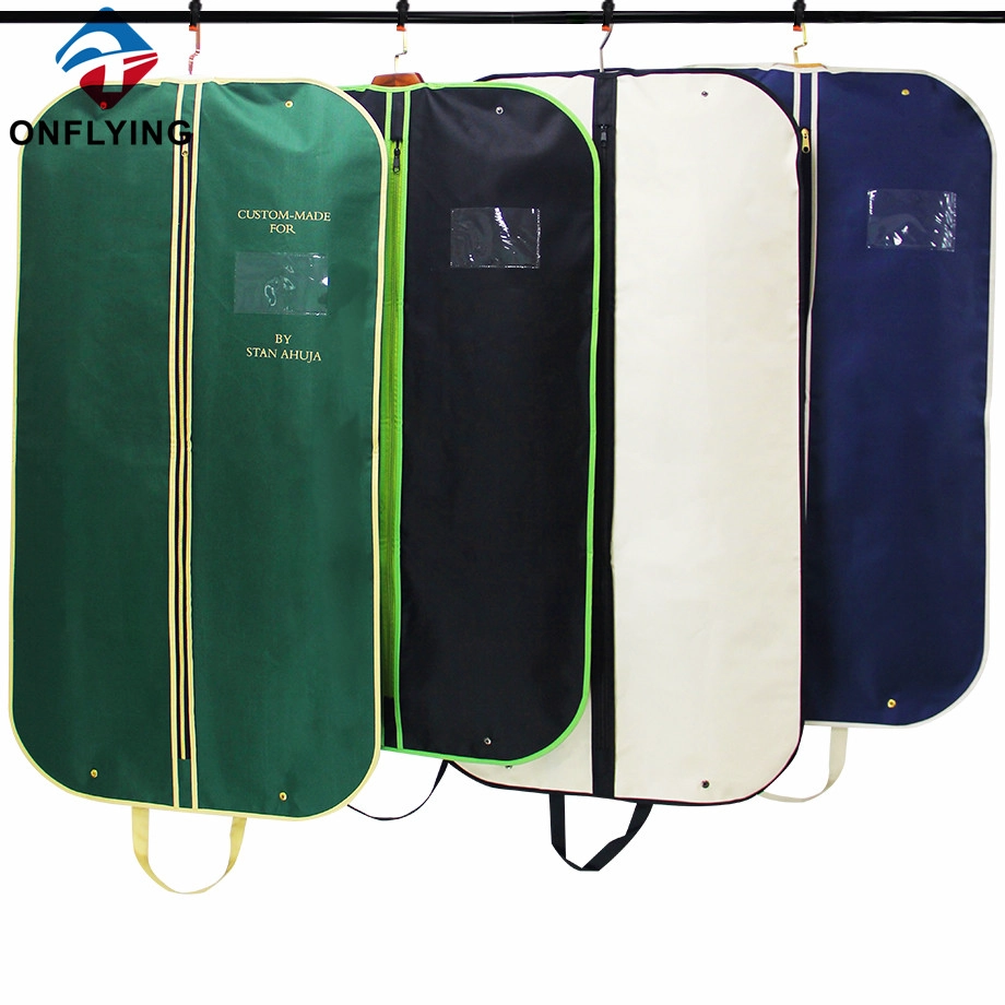 High Quality Custom Garment Bags Navy Oxford Suit Covers Factory Supplier