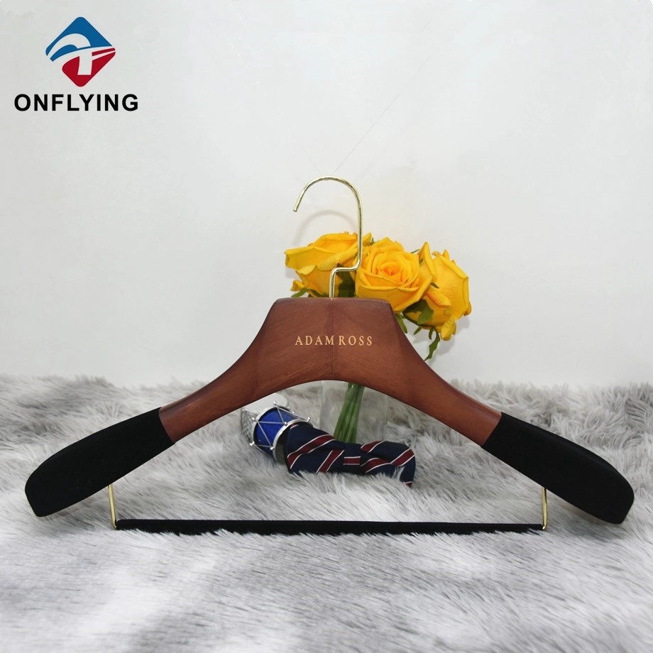 Matte Brown Custom Clothes Non Slip Hangers China Factory