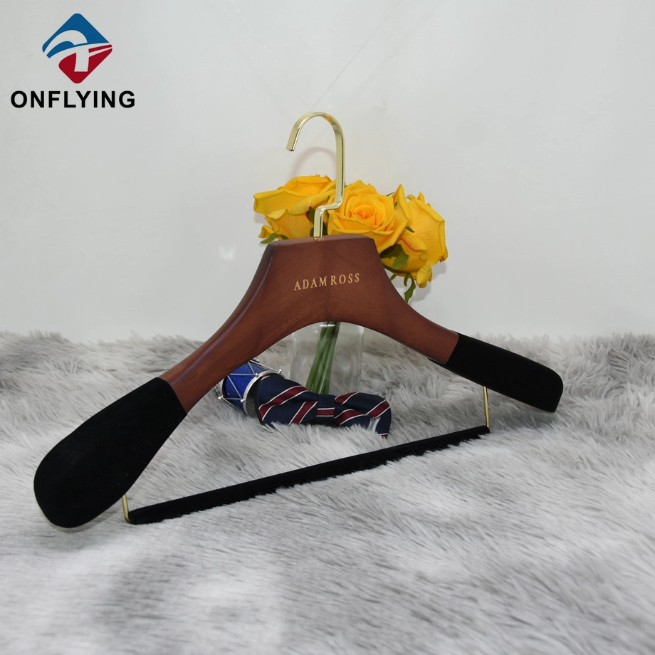 Matte Brown Custom Clothes Non Slip Hangers China Factory